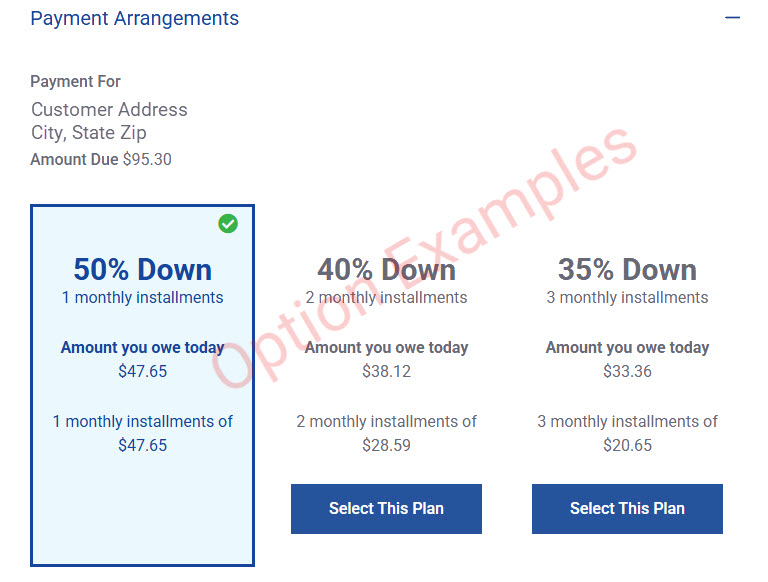 payment arrangement examples